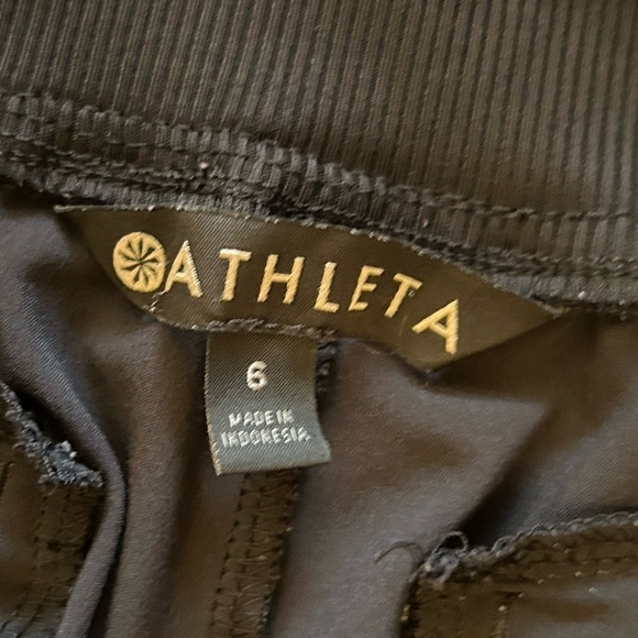 Athleta Brooklyn textured Mid rise ankle black light weight pants Sz-6 Q5 - Picture 10 of 16
